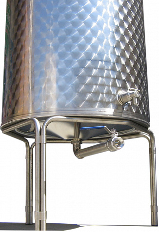 Ёмкость с пневмо и пылезащитной крышкой 150 л коническое дно